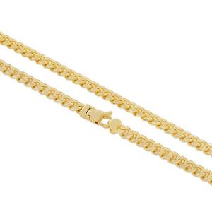 King Ice 5mm 14K Gold Plated Cuban Curb Necklace