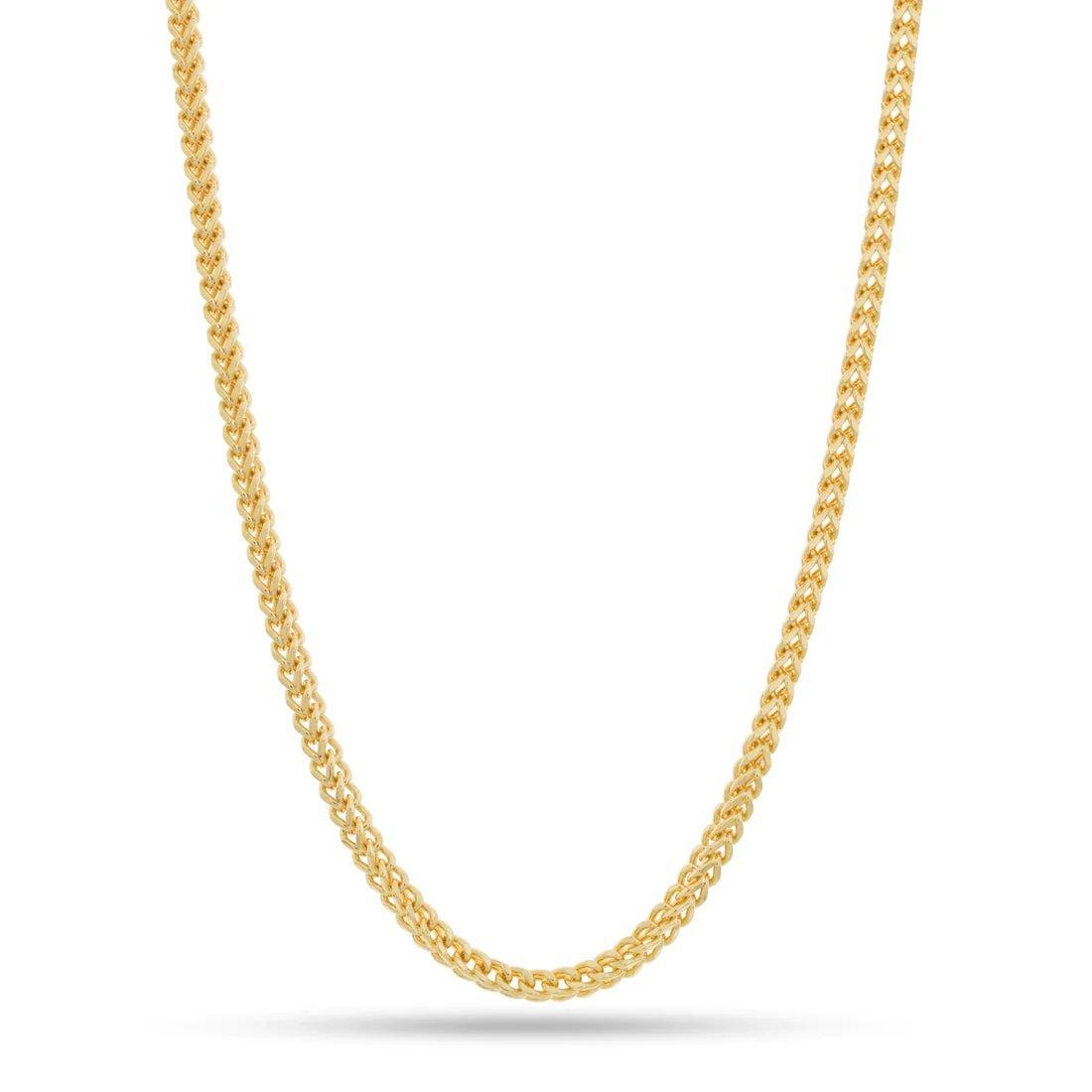 King Ice 14k Gold Plated 4mm Franco Chain Necklace - GOLD Thumbnail View 1