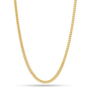 King Ice 14k Gold Plated 4mm Franco Chain Necklace