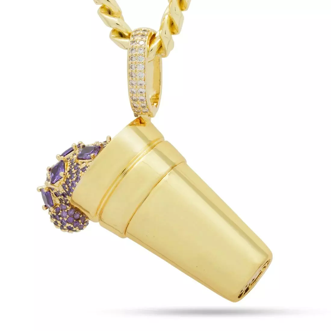 King Ice Purple Drank Necklace - GOLD