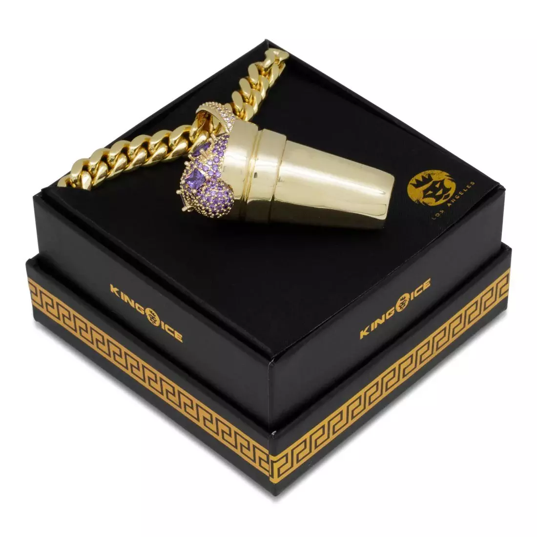 King Ice Purple Drank Necklace - GOLD