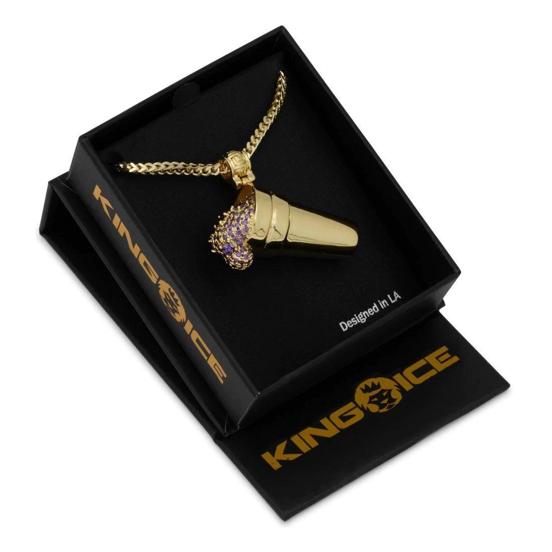 King Ice Purple Drank Necklace - GOLD Thumbnail View 6