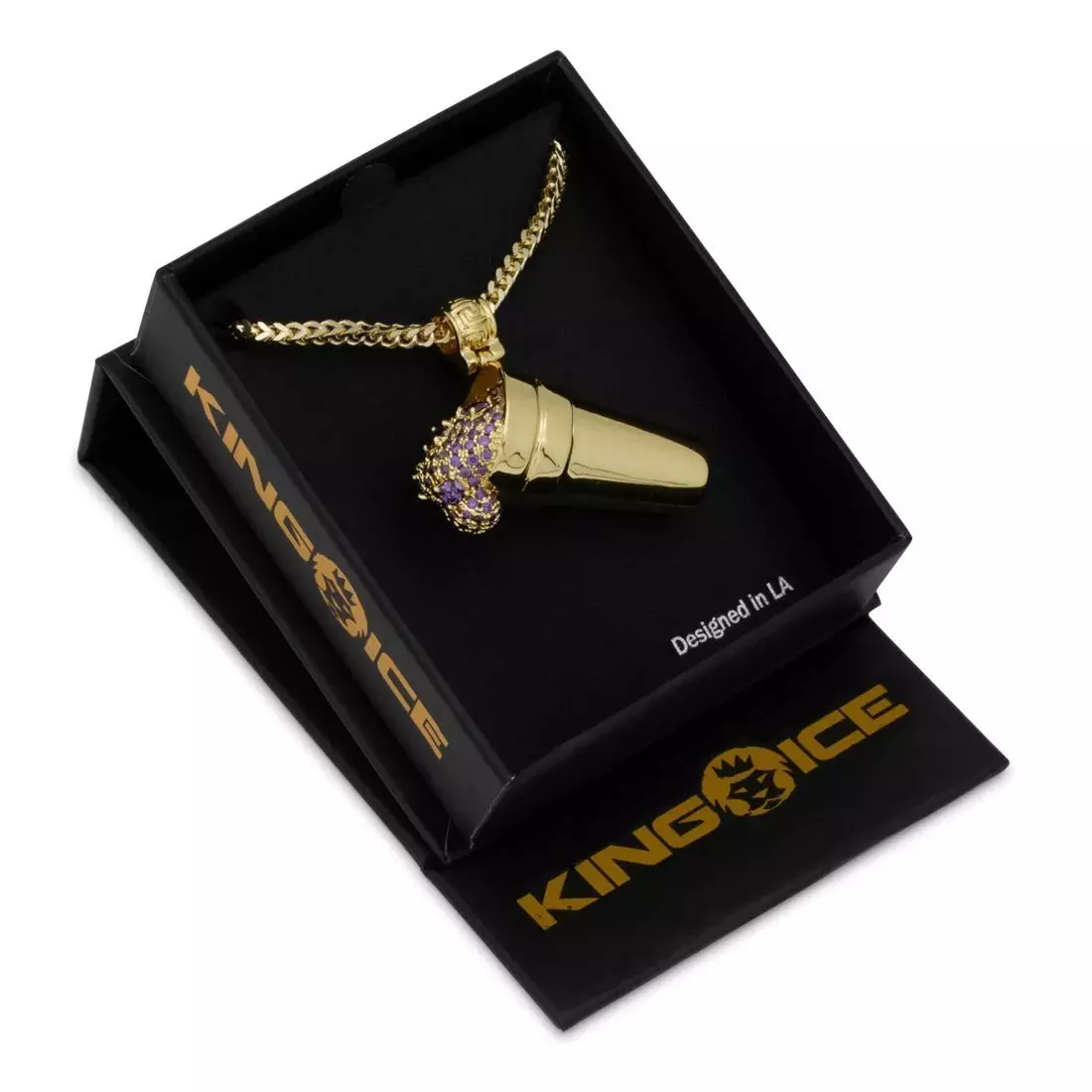 King Ice Purple Drank Necklace - GOLD