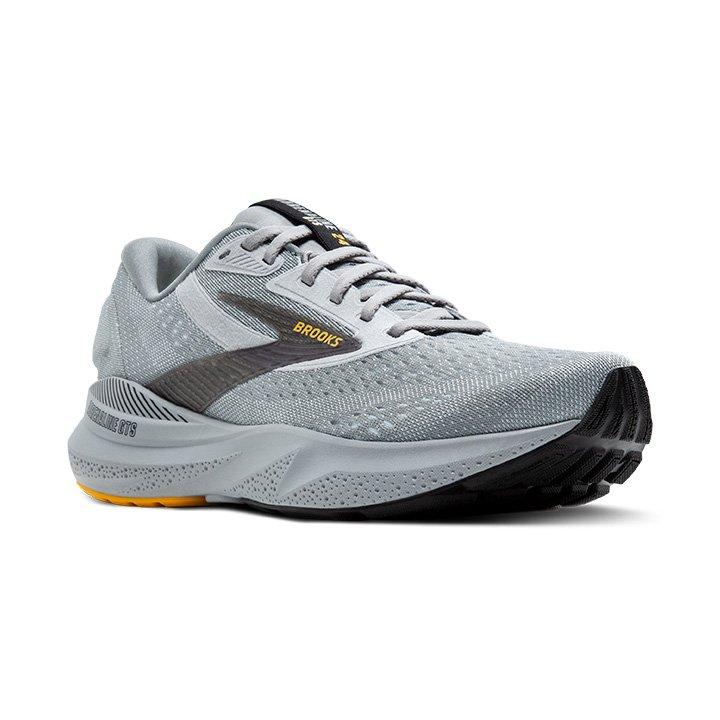 Brooks Adrenaline 24 GTS "Alloy/White/Gold Fusion" Men's Running Shoe - GREY Thumbnail View 2