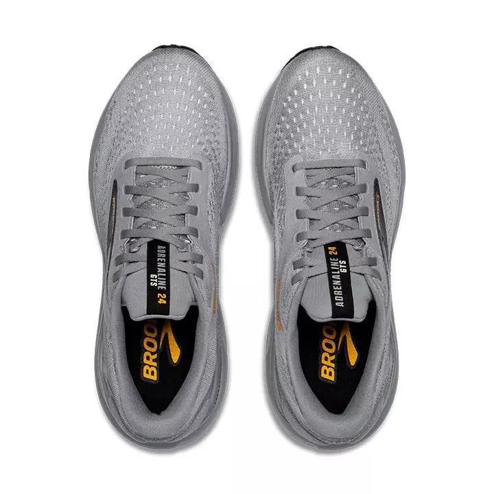 Brooks Adrenaline 24 GTS "Alloy/White/Gold Fusion" Men's Running Shoe - GREY