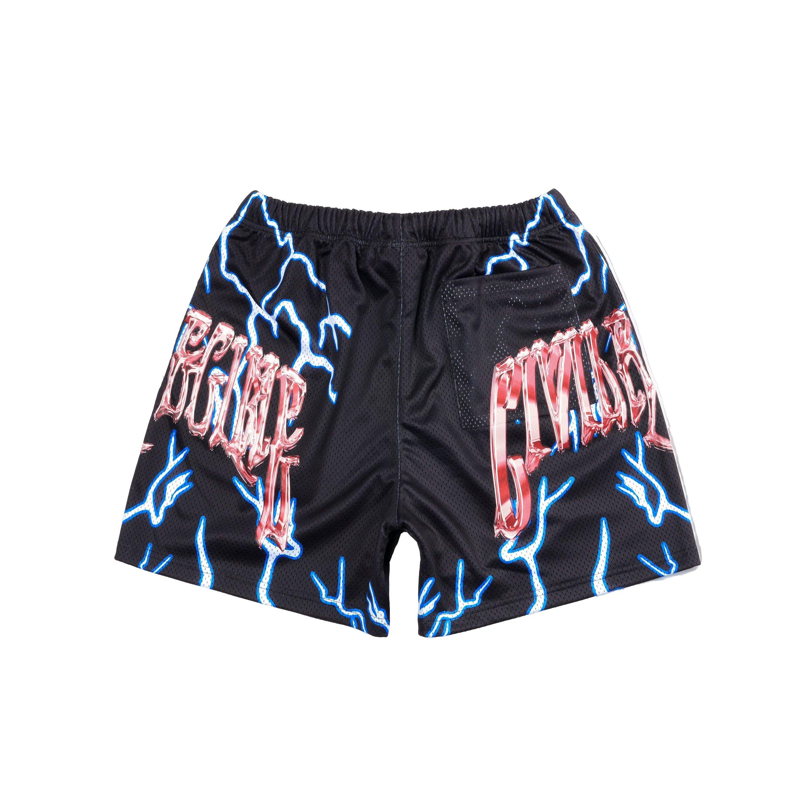 Civil Regime Night Strikes Mesh Men's Black Shorts