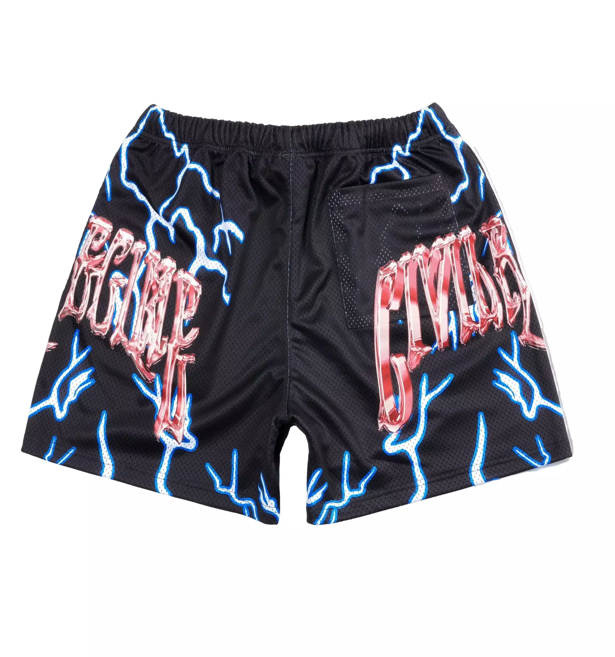 Civil Regime Men's Night Strikes Mesh Shorts - Black - BLACK