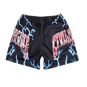 Civil Regime Men's Night Strikes Mesh Shorts - Black