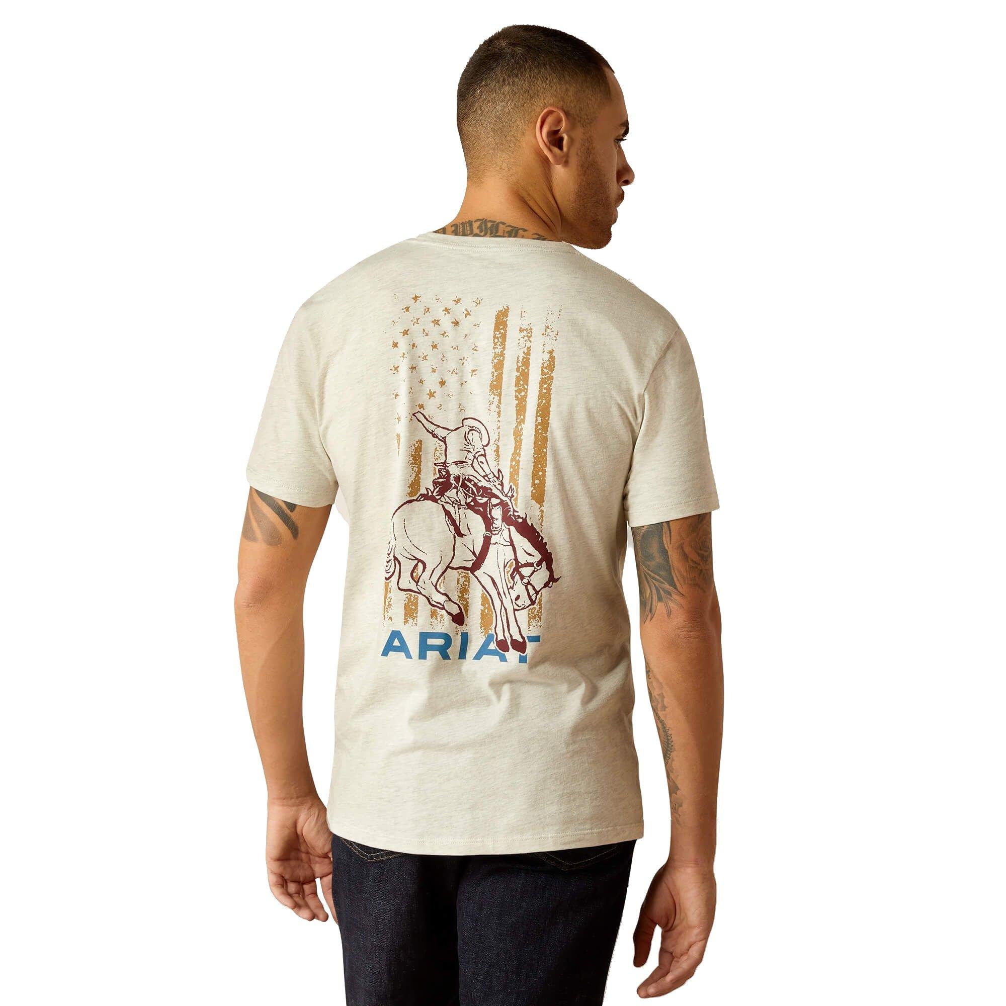 Ariat Men's Rodeo Proud Tee - CREAM Thumbnail View 2