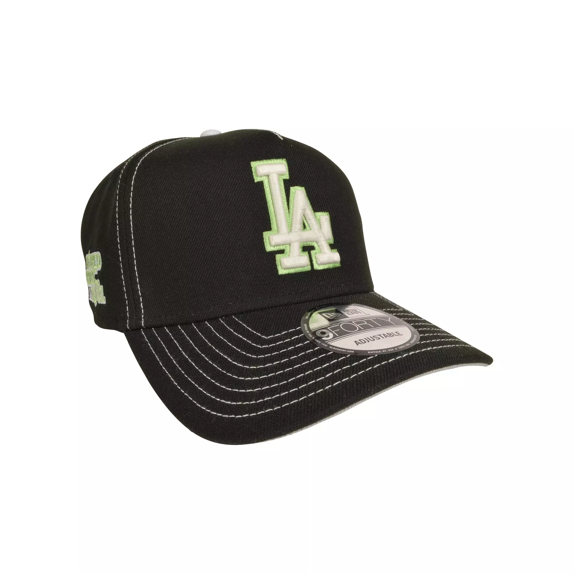 New Era Los Angeles Dodgers 9FIFTY Green Glow Snapback Hat-Black - BLACK