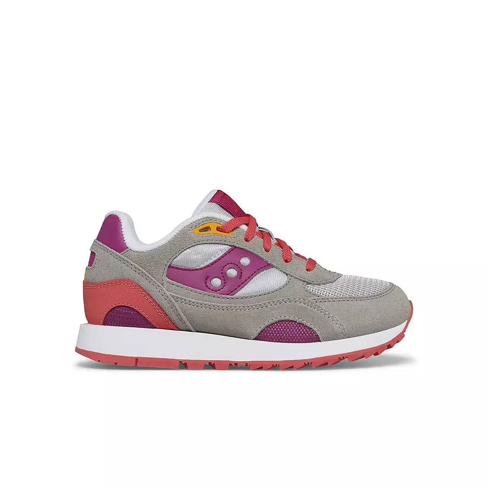 Saucony Shadow 6000 "Grey/Pink/Purple" Grade School Girls' Shoe - GREY/PINK