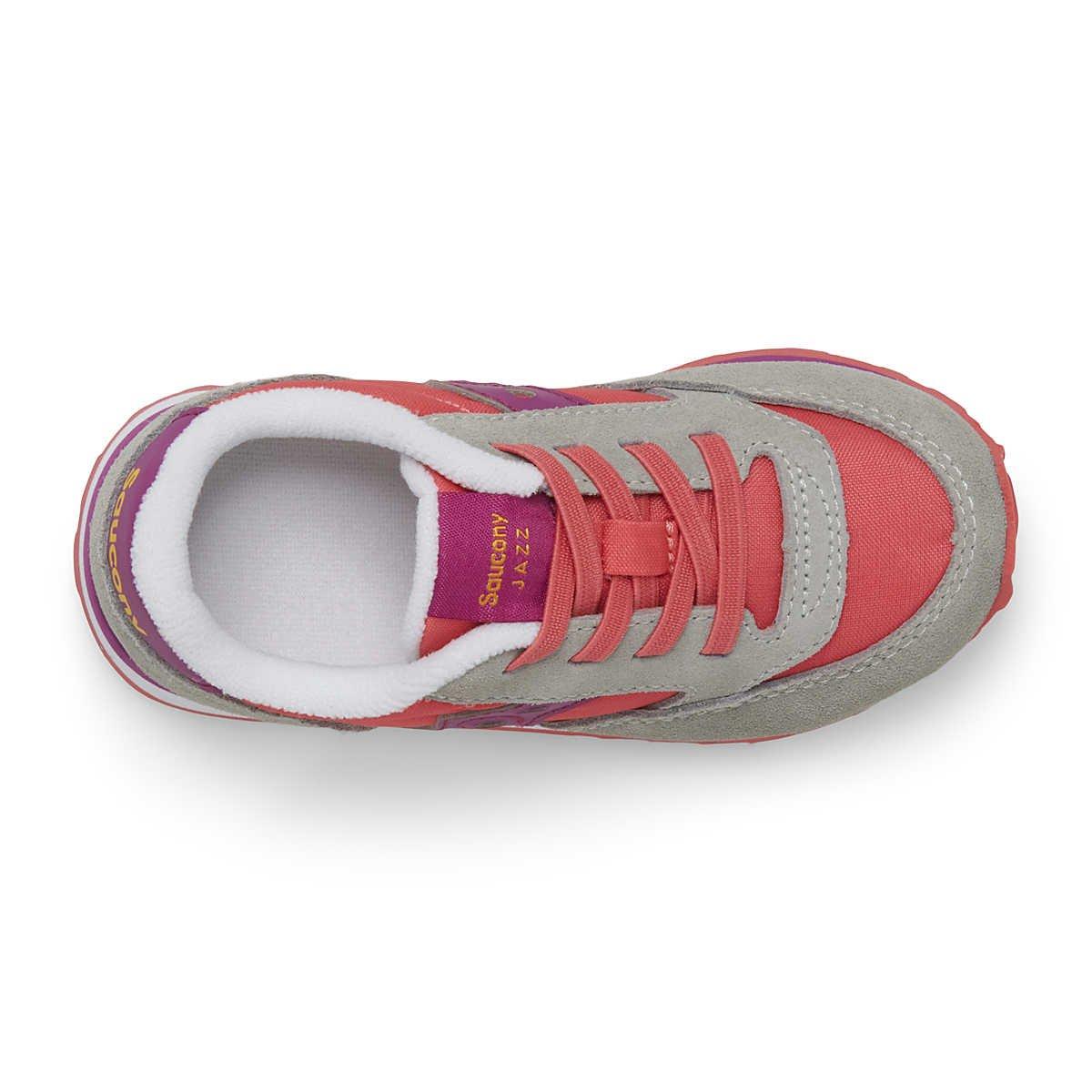 Saucony Jazz Jr "Grey/Purple/Coral" Toddler Girls' Shoe - GREY/PINK Thumbnail View 5