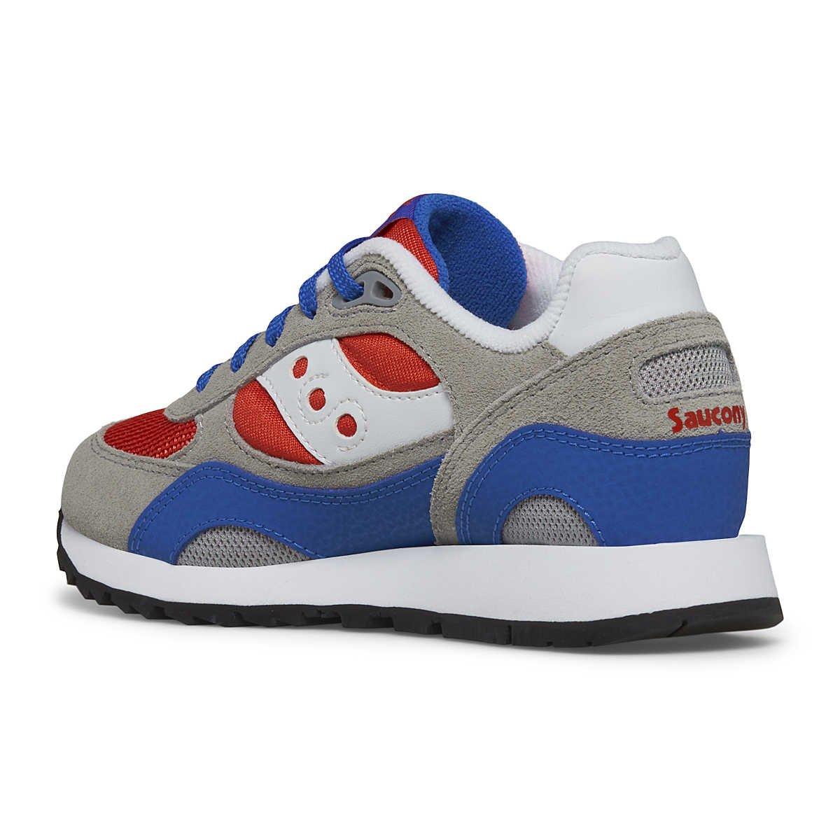 Saucony Shadow 6000 "Grey/Blue/Red" Grade School Boys' Shoe - GREY/NAVY/RED Thumbnail View 3
