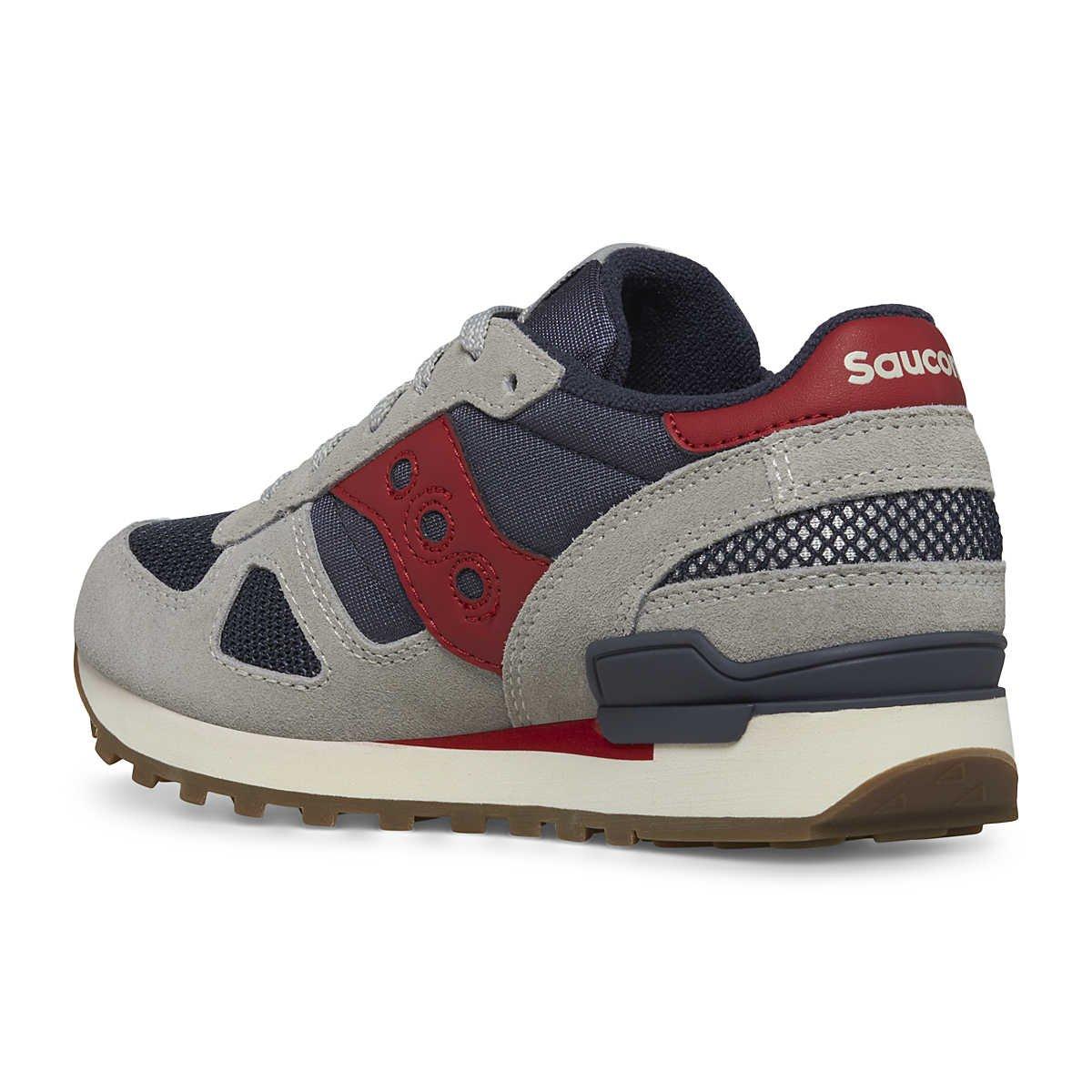 Saucony Shadow 6000 "Grey/Navy/Red" Grade School Boys' Shoe - GREY/NAVY/RED Thumbnail View 3