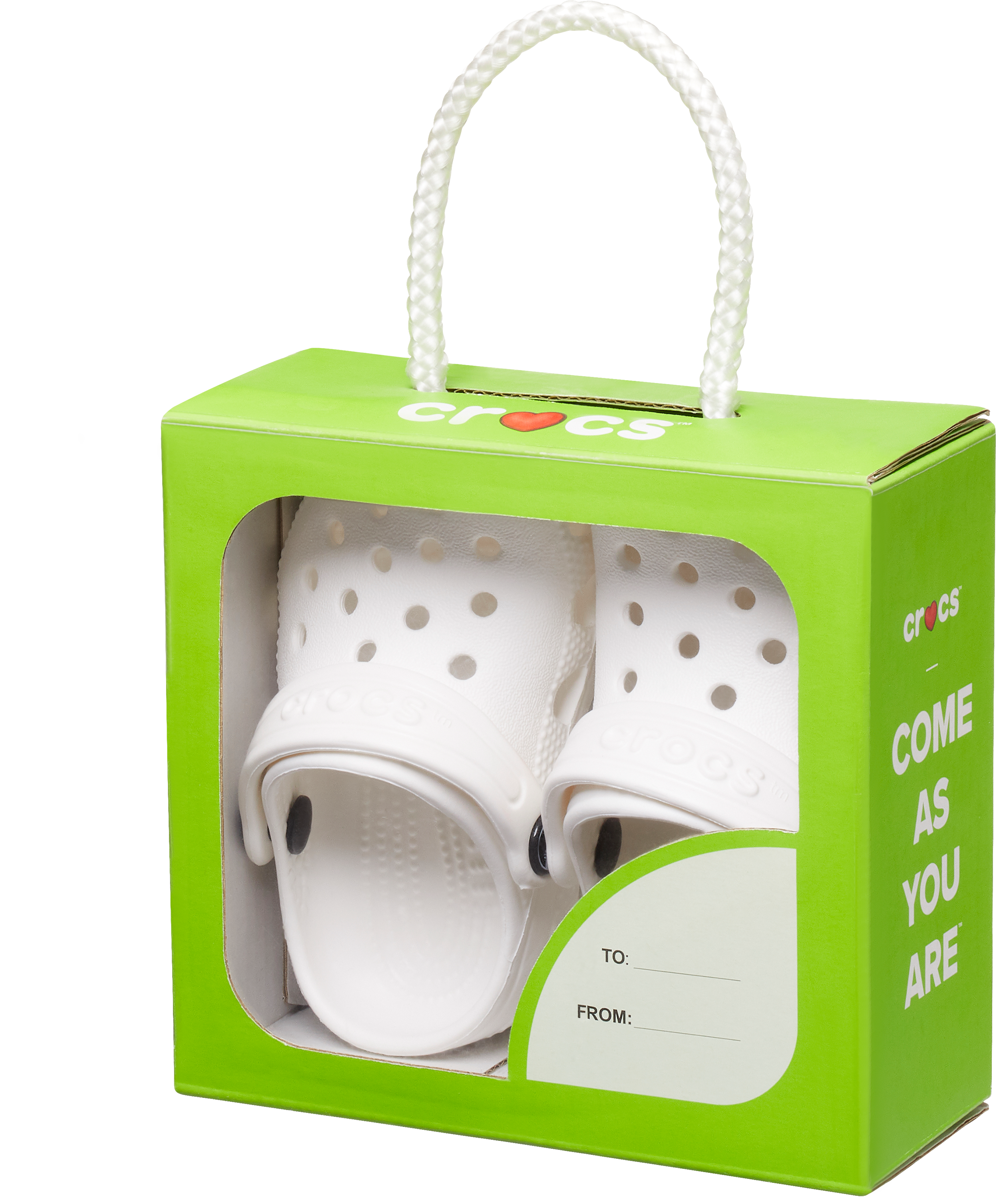 Crocs Classic Boxed Set "White" Infant Kids' Clog - WHITE Thumbnail View 5