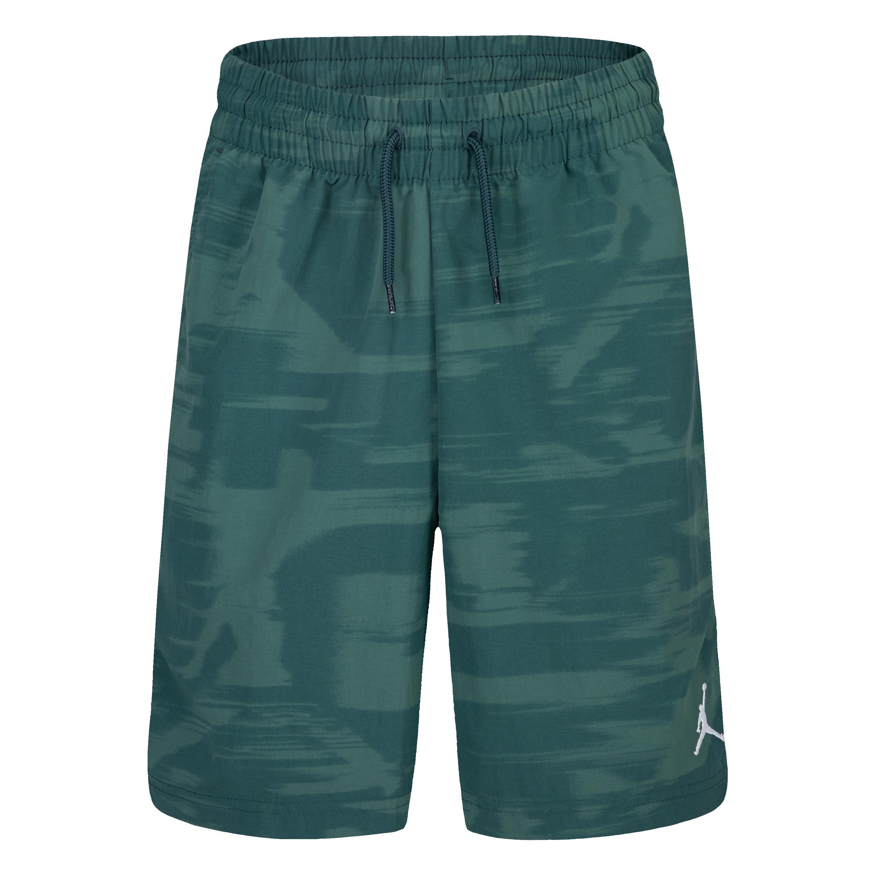 Jordan Big Boys' MVP Printed Shorts - Oxford Green - GREEN