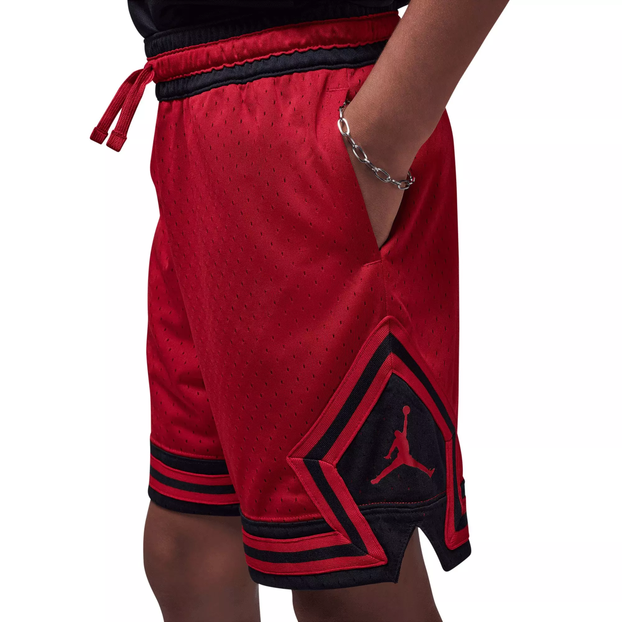 Jordan Big Boys' Diamond Shorts - Red/Black - RED/BLACK
