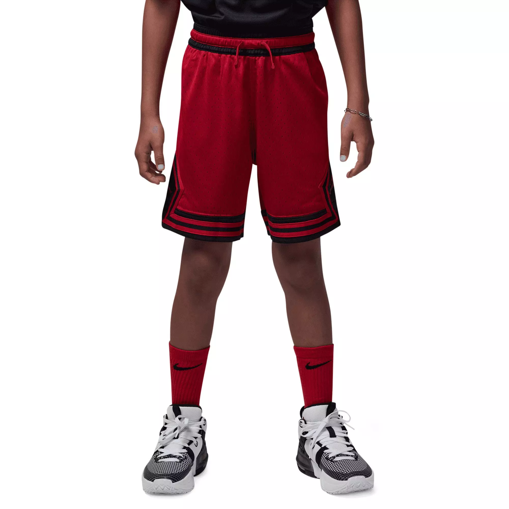 Jordan Big Boys' Diamond Shorts - Red/Black - RED/BLACK