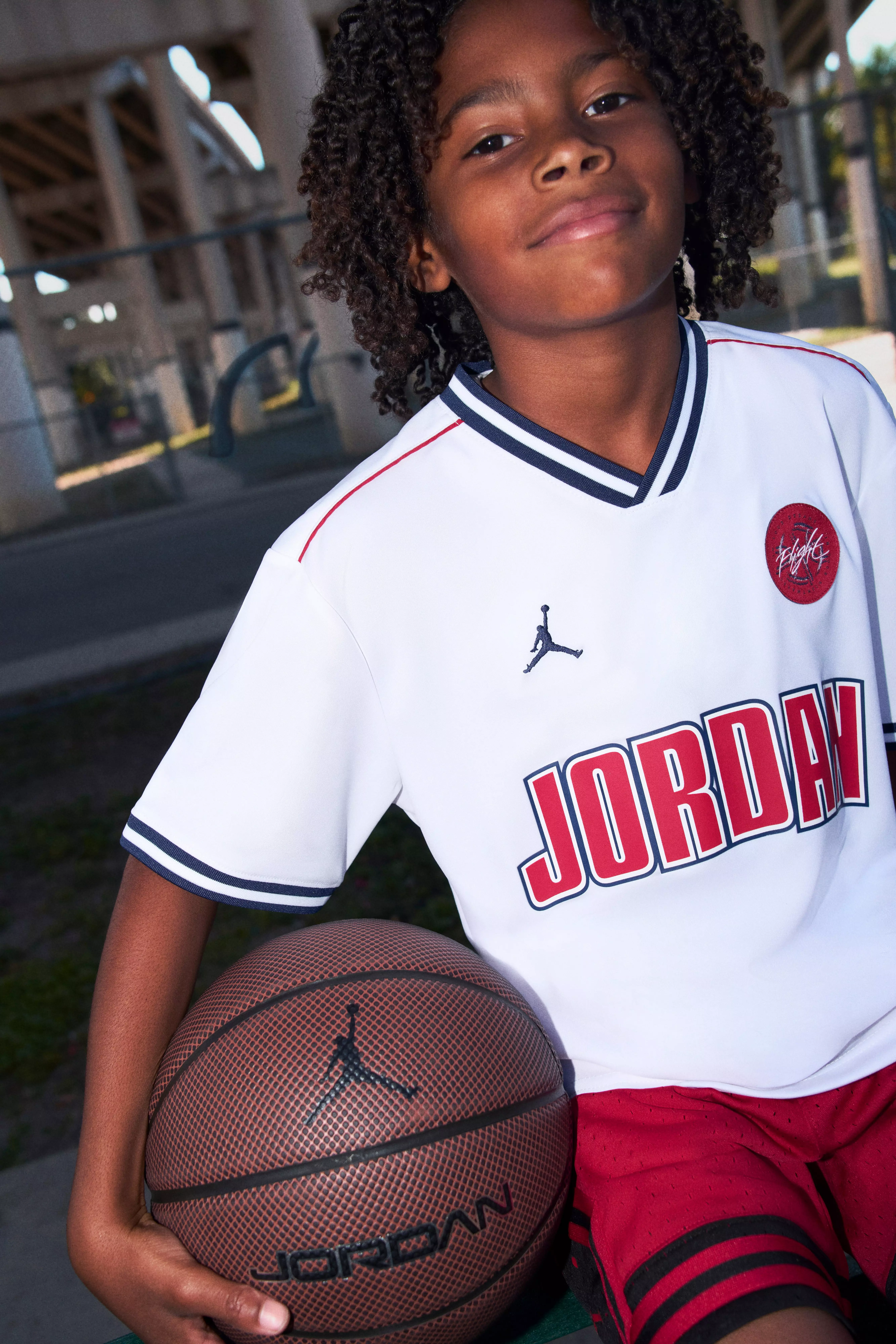 Jordan Big Boys' Diamond Shorts - Red/Black - RED/BLACK