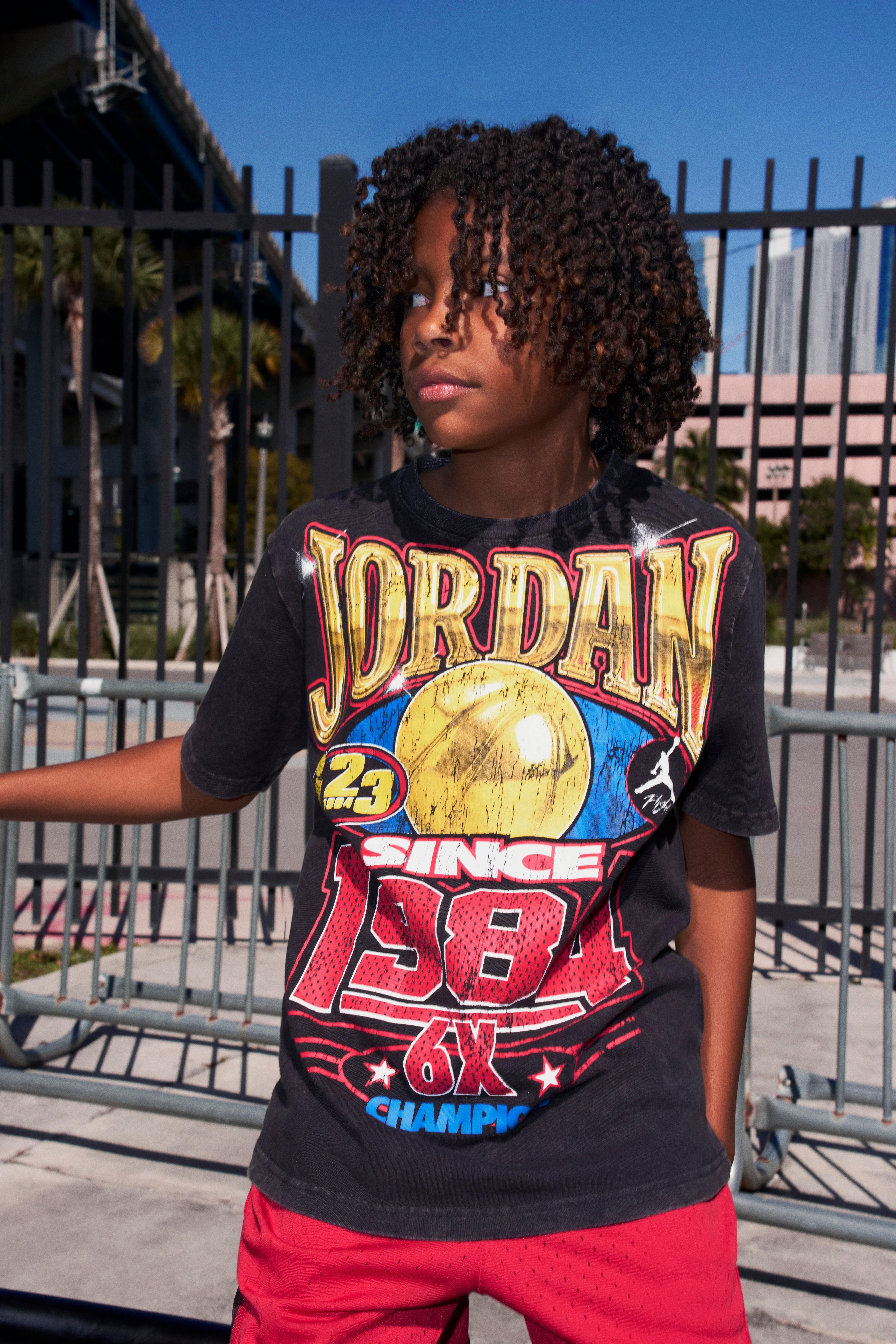 Jordan Big Boys' Diamond Shorts - Red/Black - RED/BLACK Thumbnail View 9