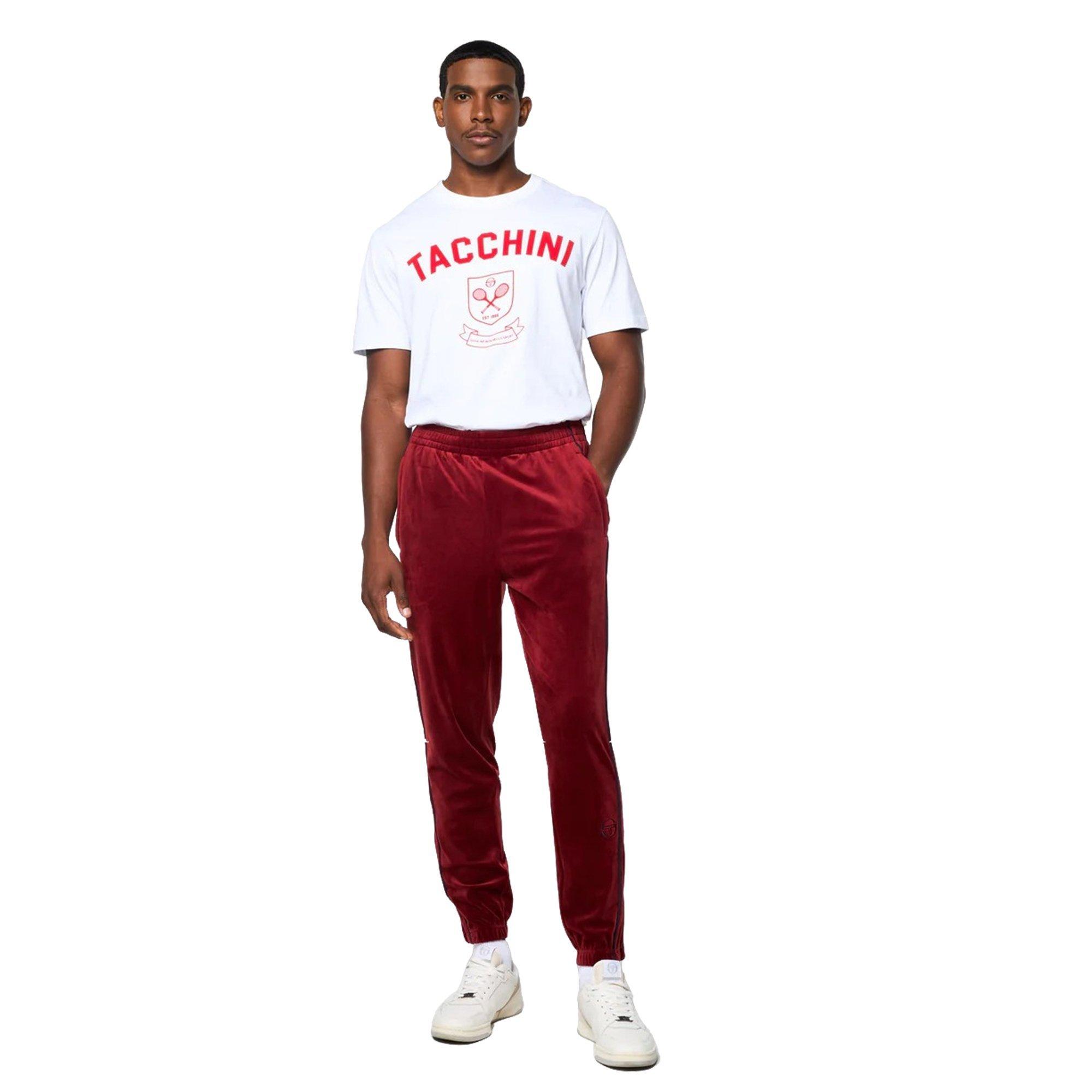 Sergio Tacchini Men's Lioni Velour Track Pants - RED