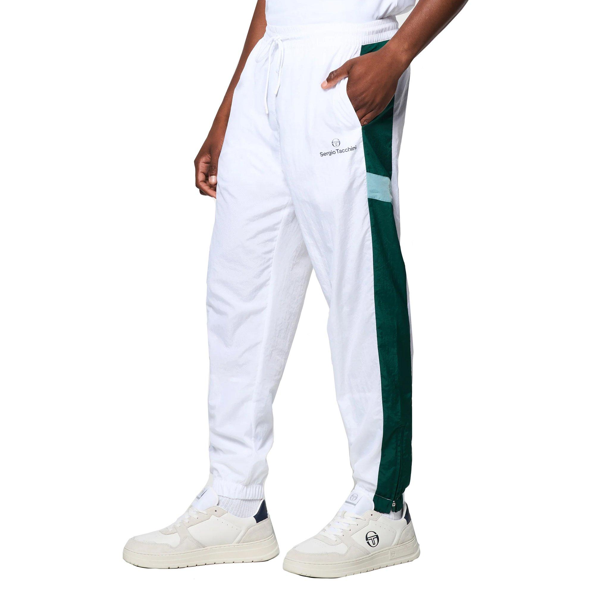 Sergio Tacchini Men's Angolo Track Pant-Brilliant White - WHITE