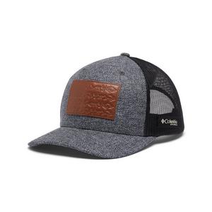 Columbia PHG Leather Flag Mesh Snapback-Grey/Black