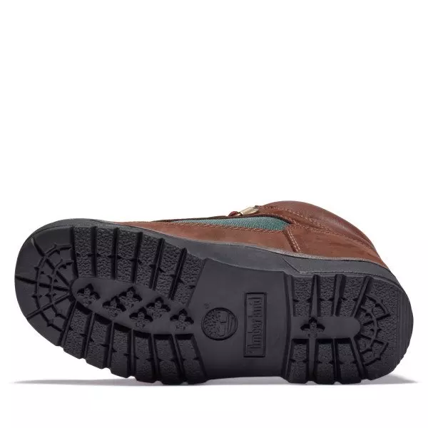 Timberland Premium Mid "Dk Brown" Grade School Kids' Field Boot - BROWN