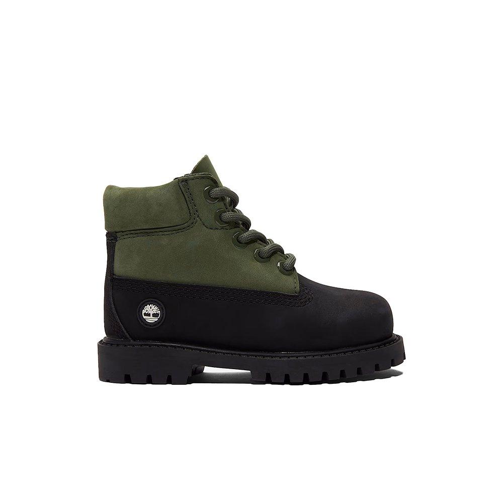 Timberland 6-Inch Premium Toddler Boys' "Black Nubuck/Dark Green" Boot