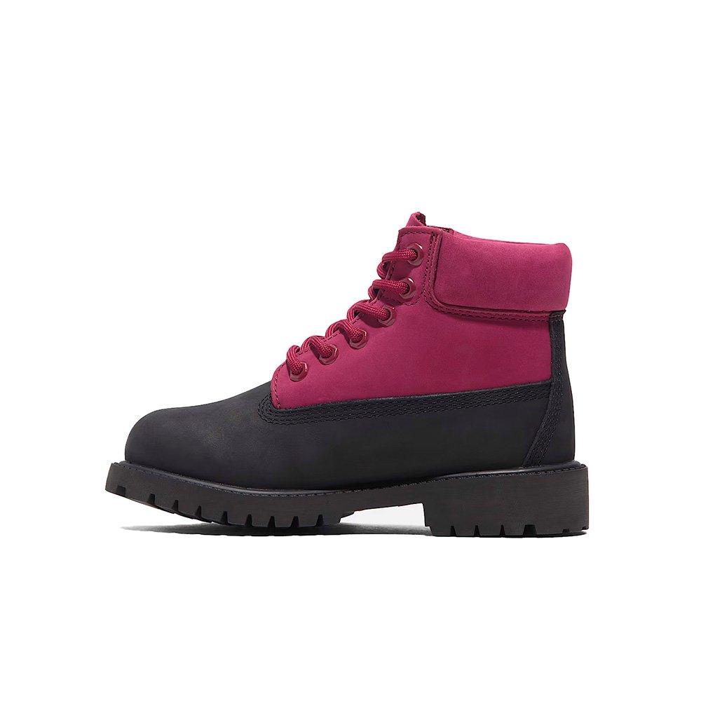 Timberland 6-Inch Premium Grade School Girls' "Black/Pink" Boot