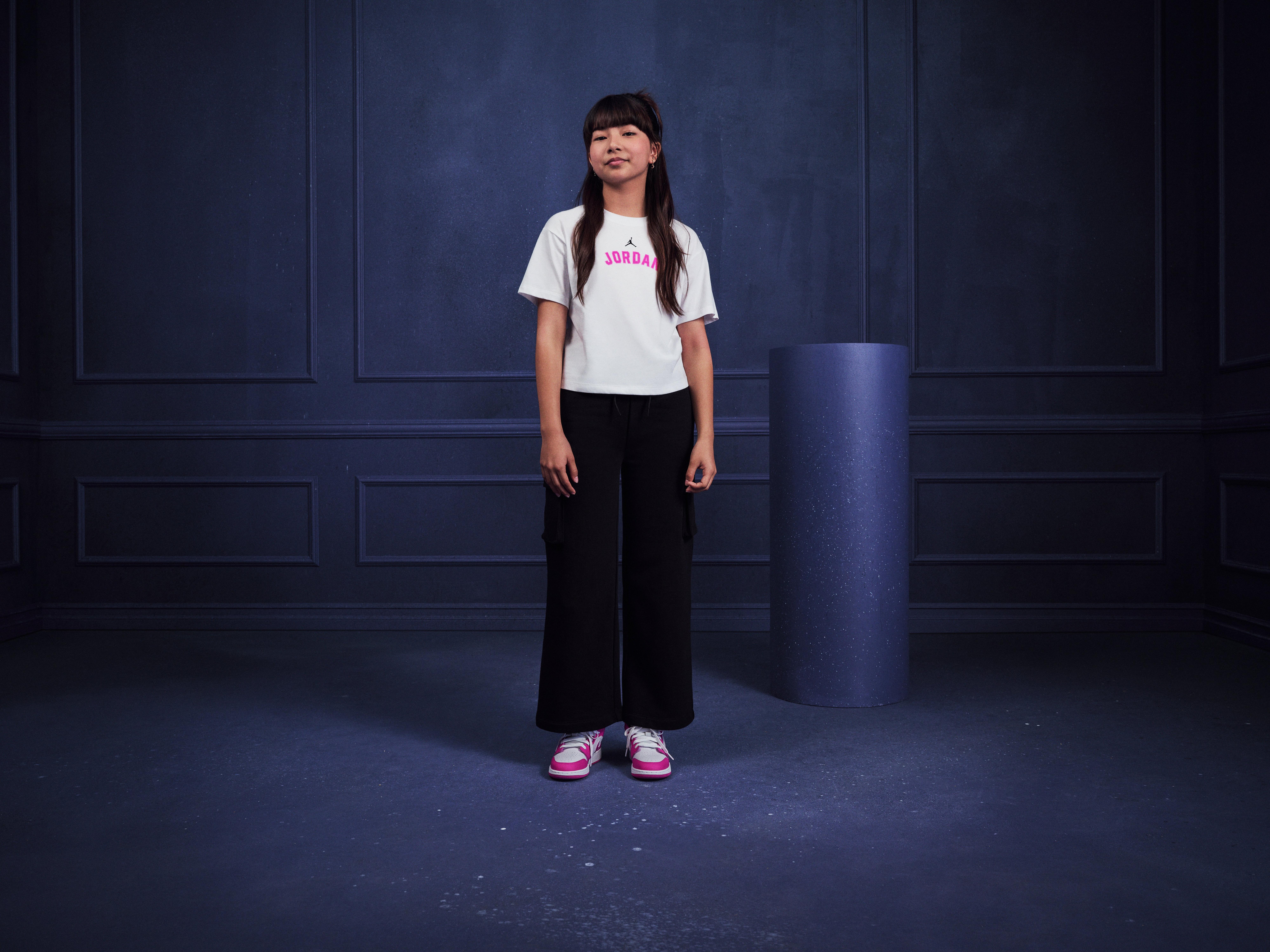 Jordan Big Girls' Y2K Tee - White - WHITE Thumbnail View 5