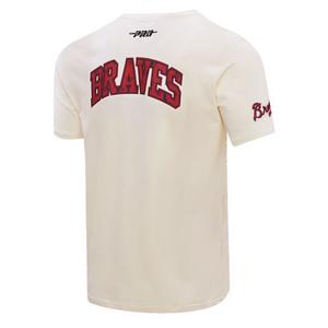 Pro Standard Men's Atlanta Braves Playing Cards Short Sleeve Top-Eggshell