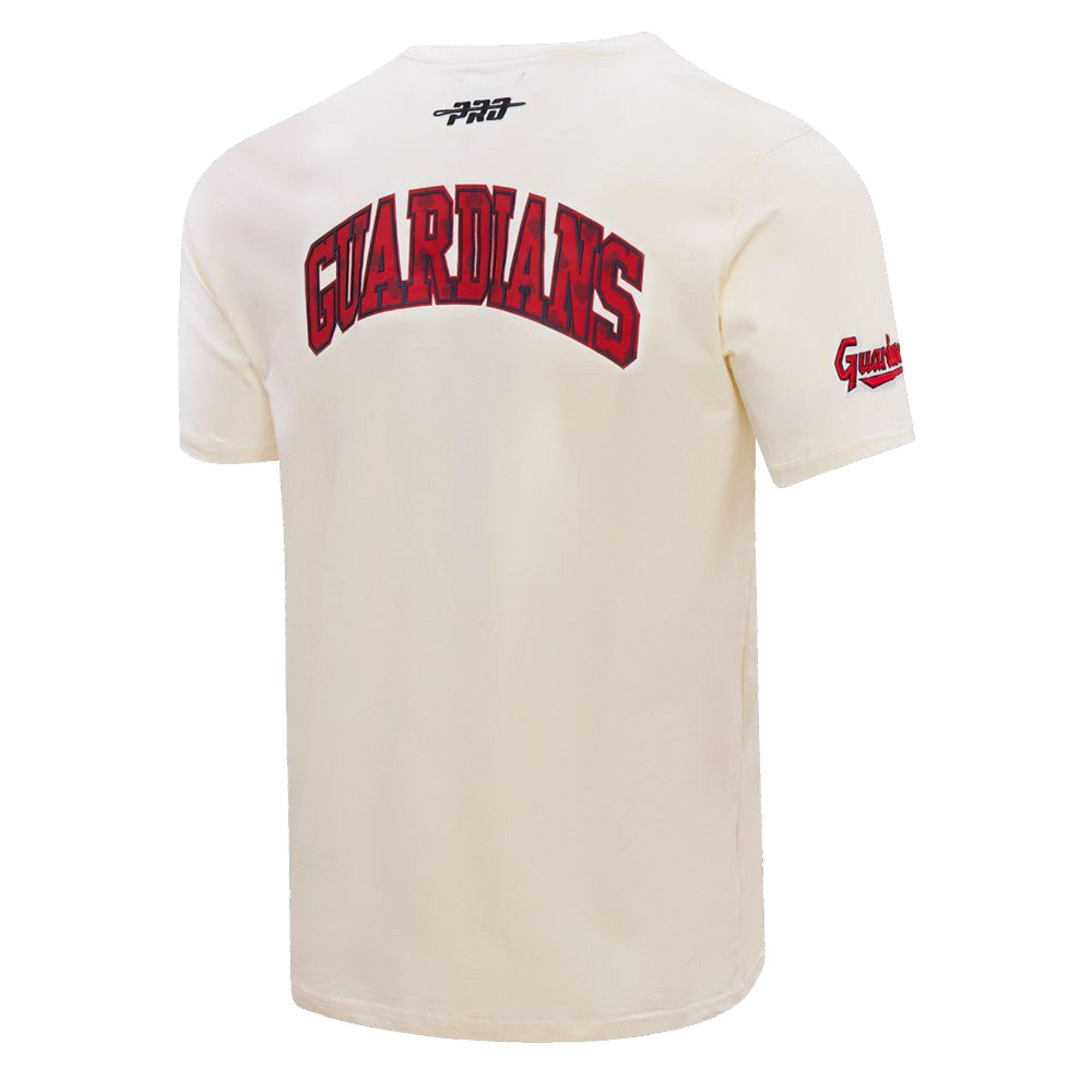 Pro Standard Men's Cleveland Guardians Playing Cards Short Sleeve Top-Eggshell - CREAM Thumbnail View 2