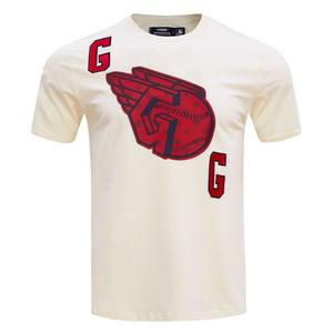 Pro Standard Men's Cleveland Guardians Playing Cards Short Sleeve Top-Eggshell