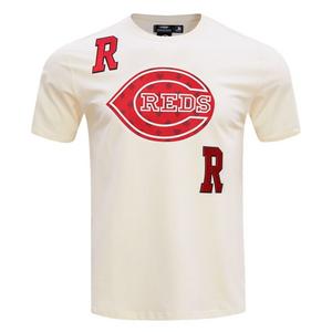 Pro Standard Men's Cincinnati Reds Playing Cards Short Sleeve Top-Eggshell
