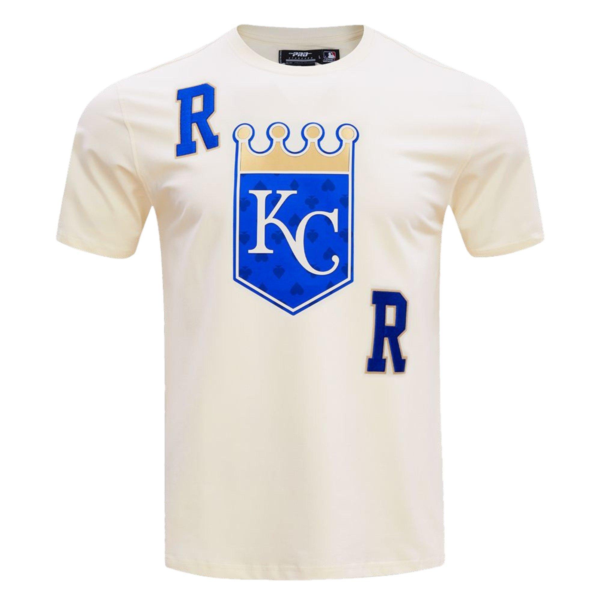 Pro Standard Men's Kansas City Royals Playing Cards Short Sleeve Top-Eggshell - CREAM Thumbnail View 1