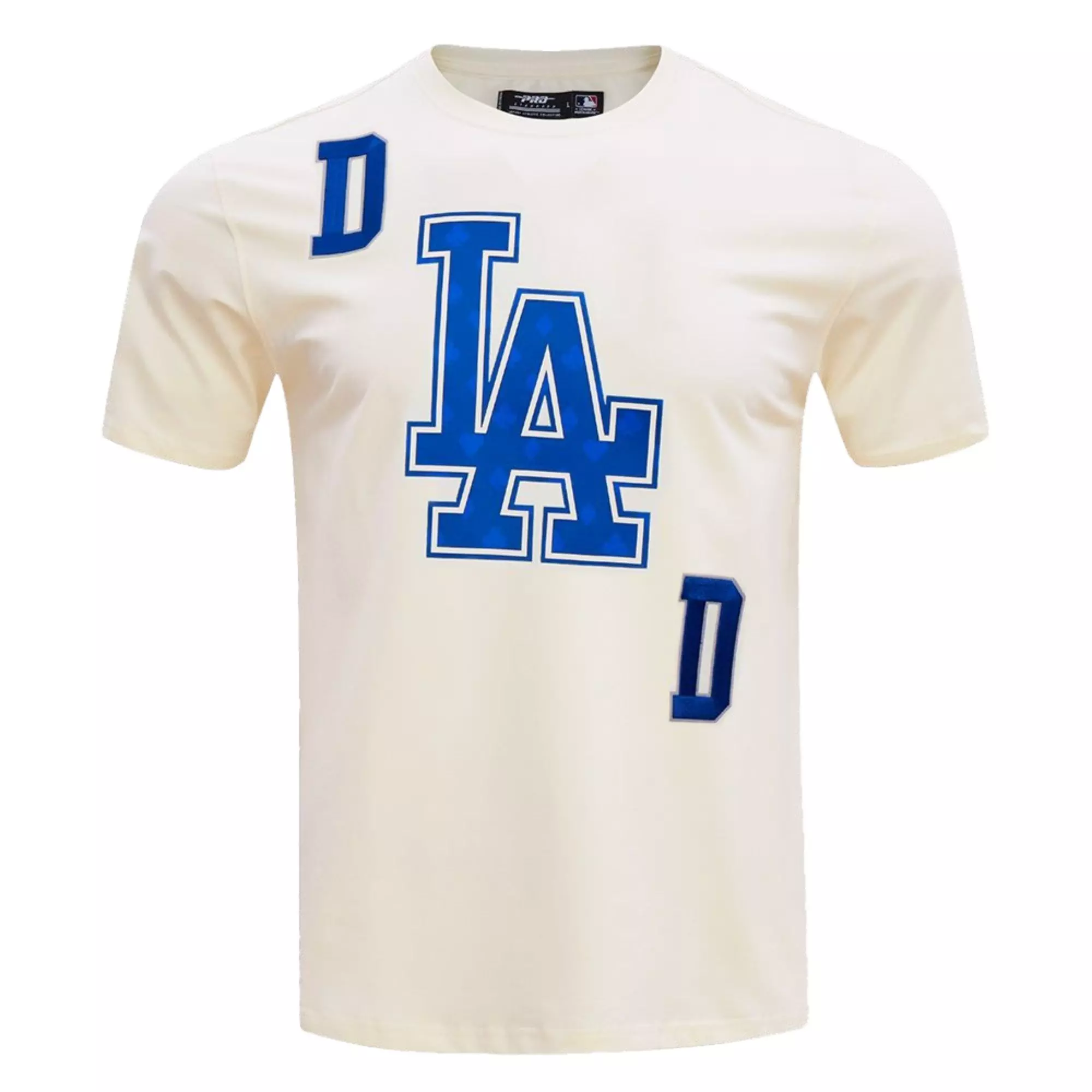Pro Standard Men's Los Angeles Dodgers Playing Cards Short Sleeve Top-Eggshell - CREAM