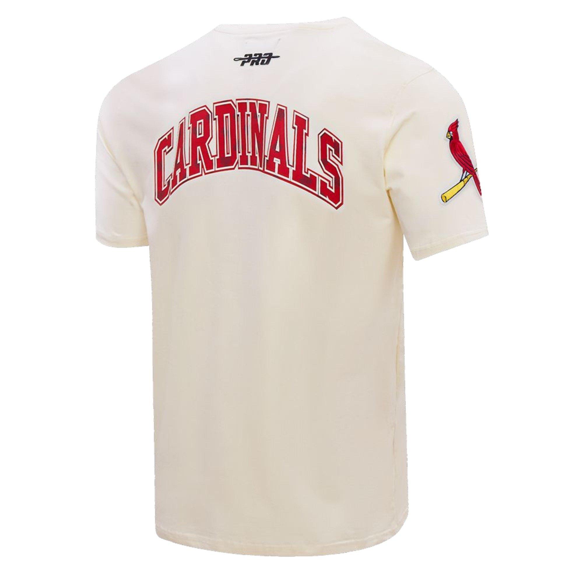 Pro Standard Men's St. Louis Cardinals Playing Cards Short Sleeve Top-Eggshell - CREAM Thumbnail View 2