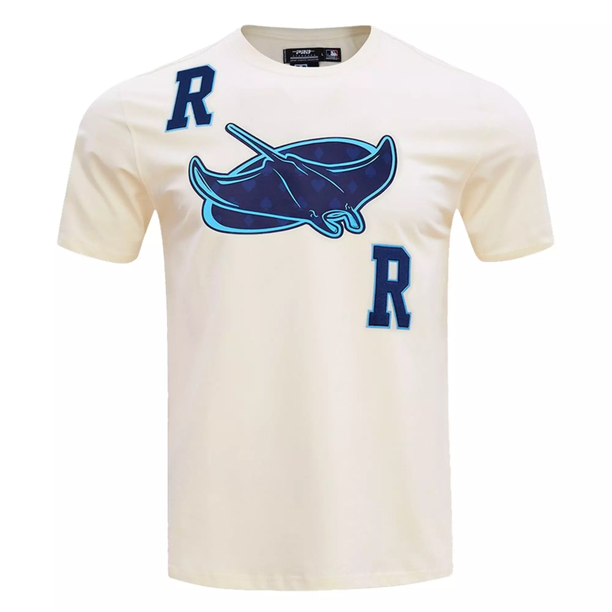 Pro Standard Men's Tampa Bay Rays Playing Cards Short Sleeve Top-Eggshell - CREAM