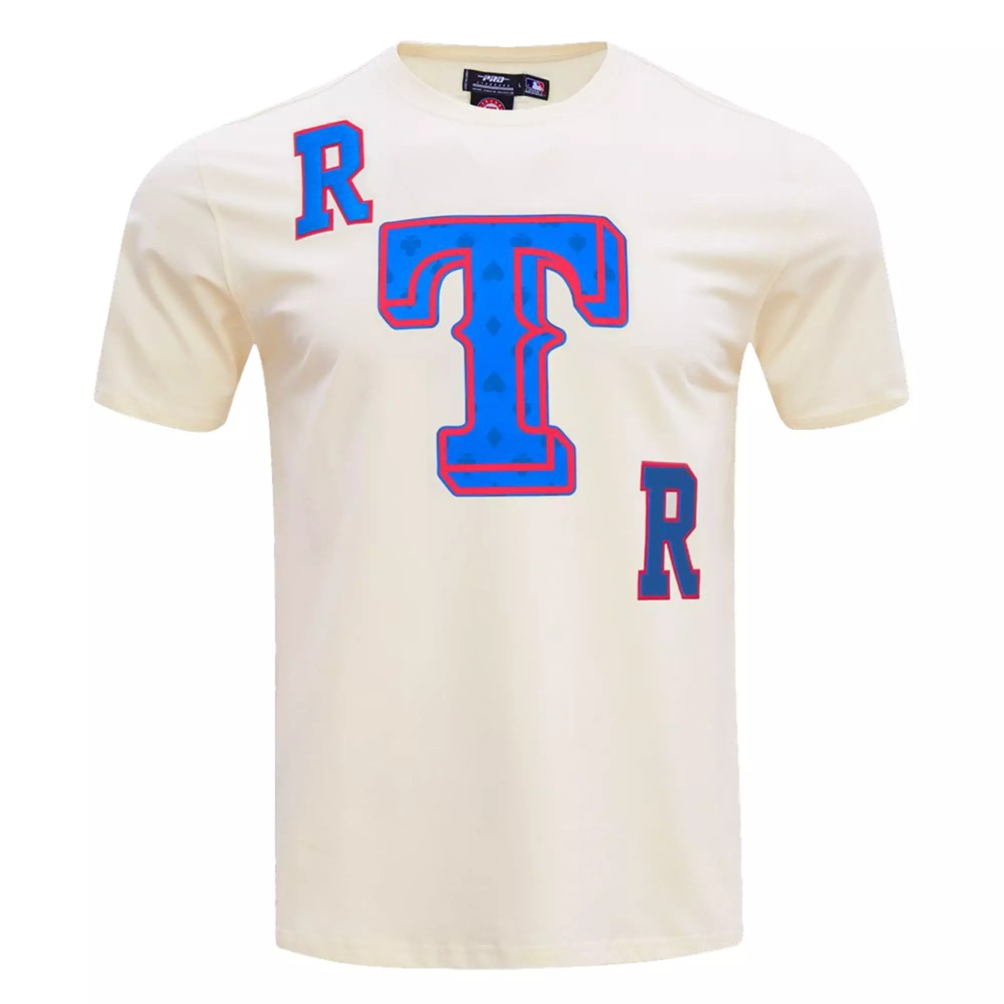 Pro Standard Men's Texas Rangers Playing Cards Short Sleeve Top-Eggshell - CREAM