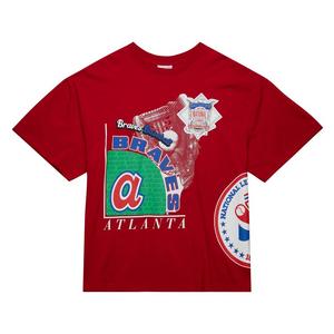 Mitchell & Ness Men's Atlanta Braves Logo Blast Short Sleeve Top