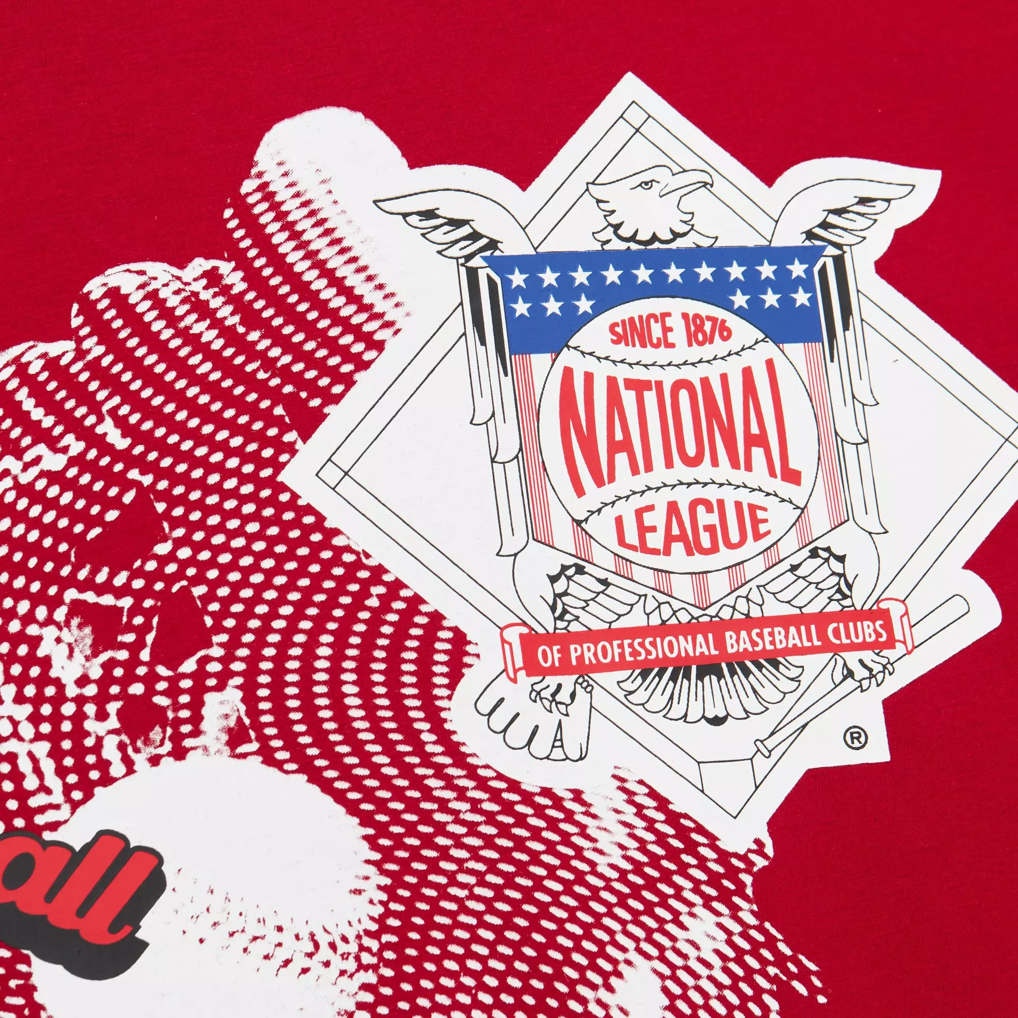 Mitchell & Ness Men's Cincinnati Reds Logo Blast Short Sleeve Top - RED