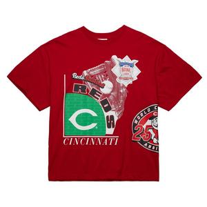 Mitchell & Ness Men's Cincinnati Reds Logo Blast Short Sleeve Top