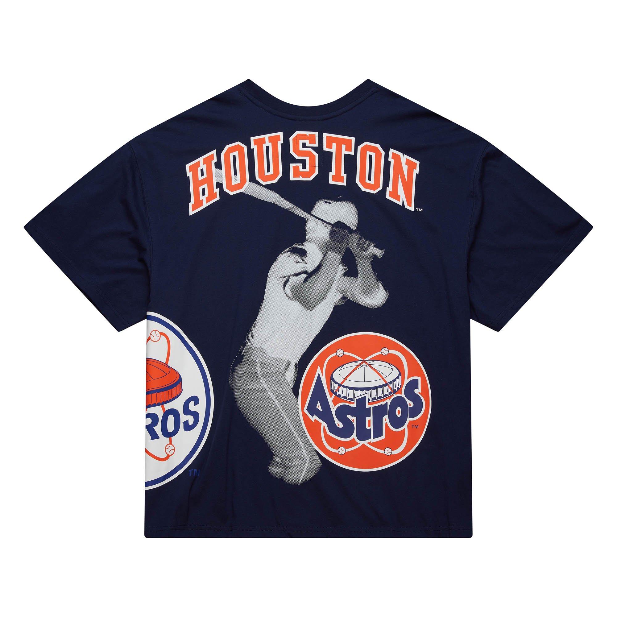 Mitchell & Ness Men's Houston Astros Logo Blast Short Sleeve Top - BLUE Thumbnail View 2