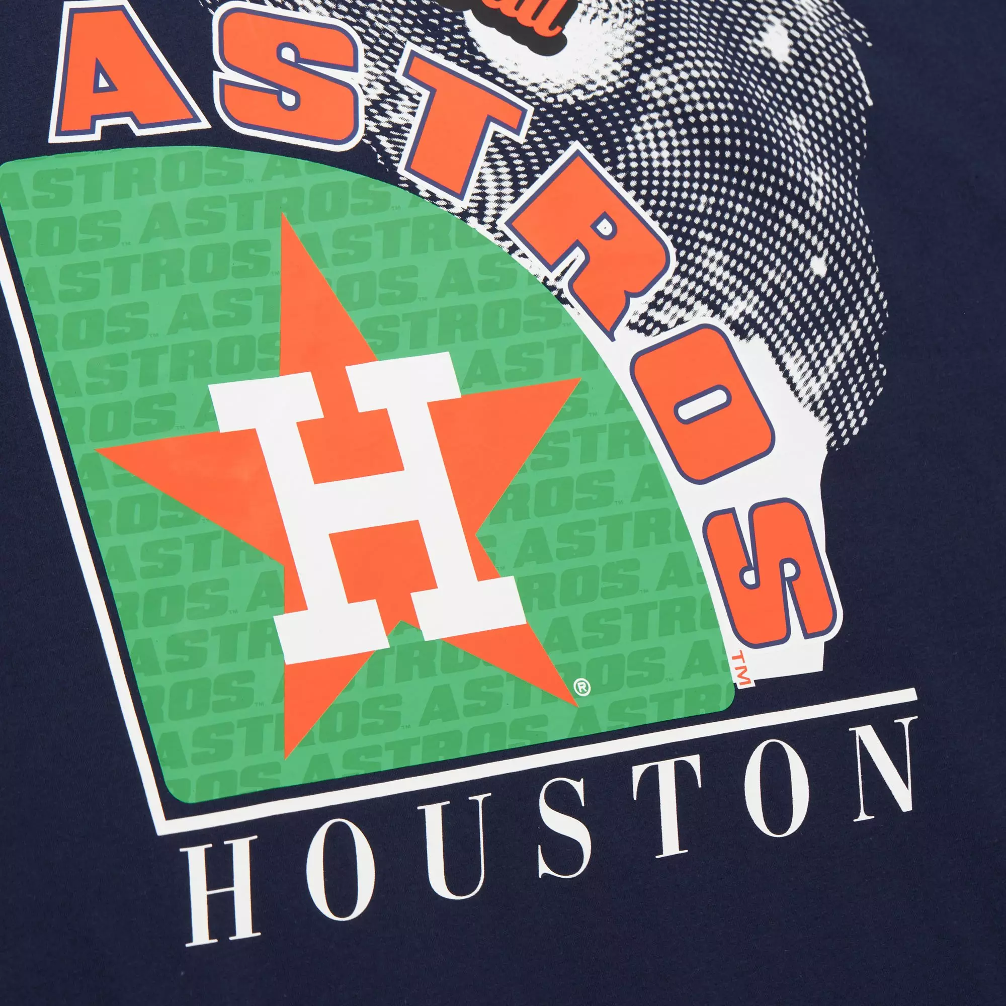 Mitchell & Ness Men's Houston Astros Logo Blast Short Sleeve Top - BLUE