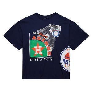 Mitchell & Ness Men's Houston Astros Logo Blast Short Sleeve Top