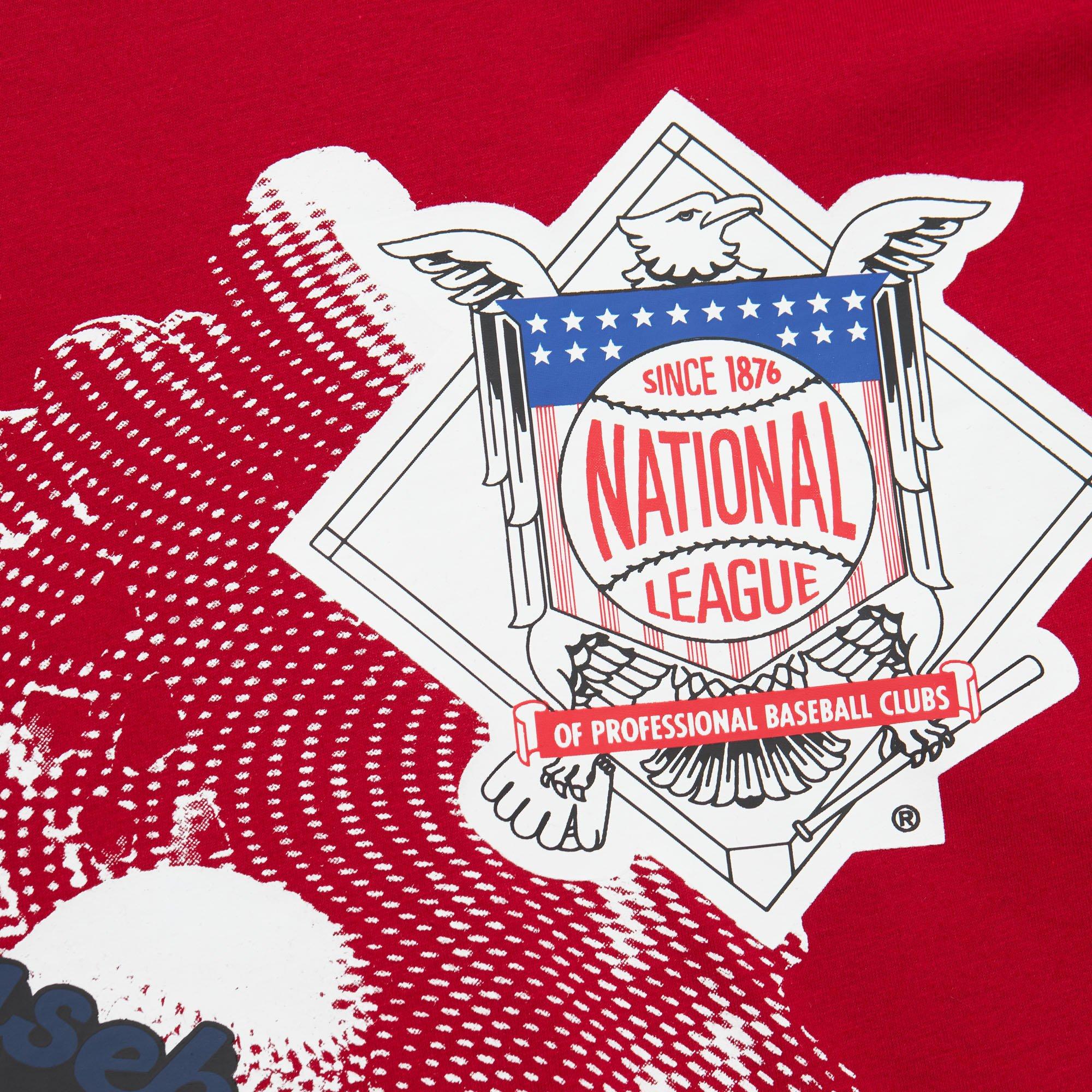 Mitchell & Ness Men's t. Louis Cardinals Logo Blast Short Sleeve Top - RED Thumbnail View 5