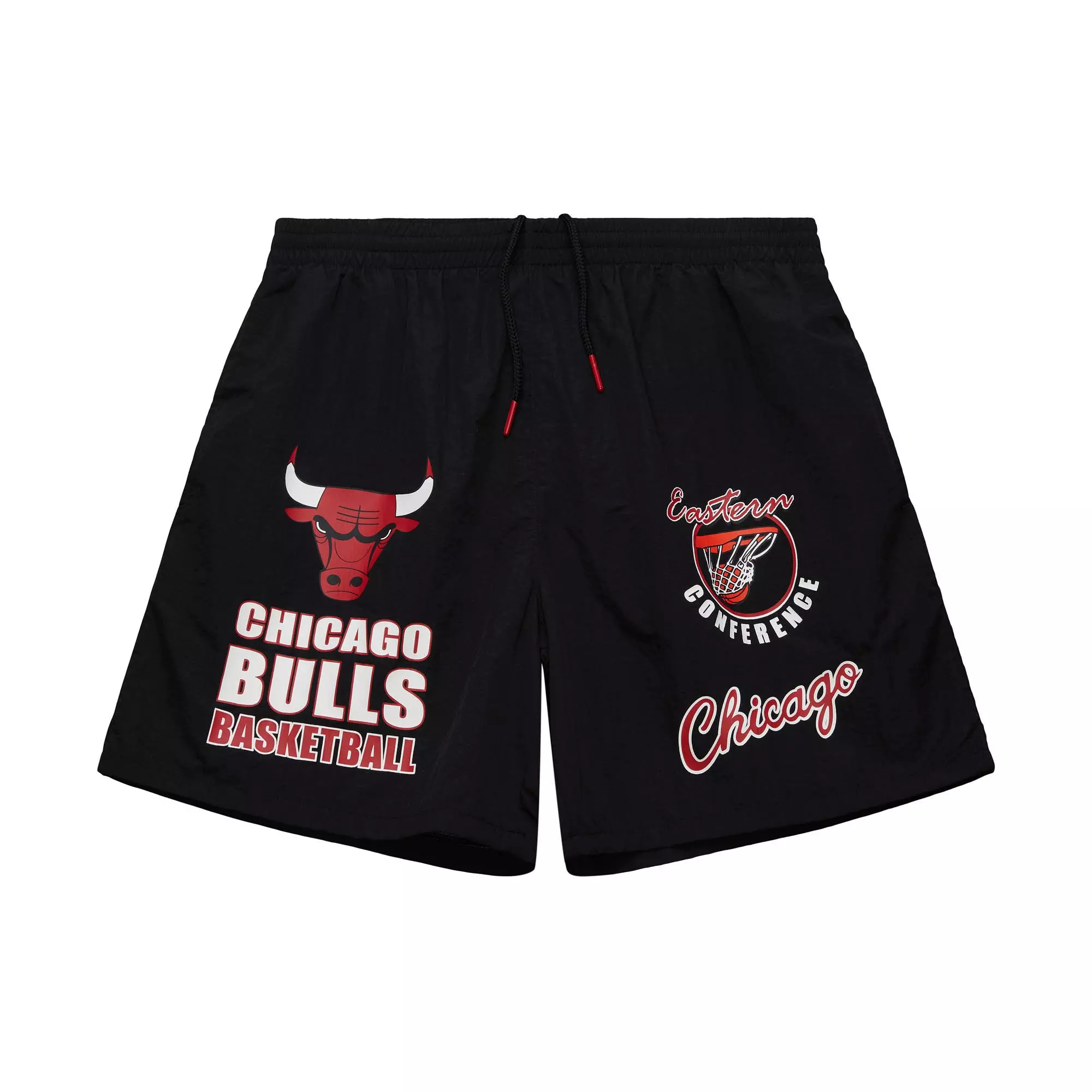 Mitchell & Ness Men's Chicago Bulls Vintage Nylon Shorts - BLACK