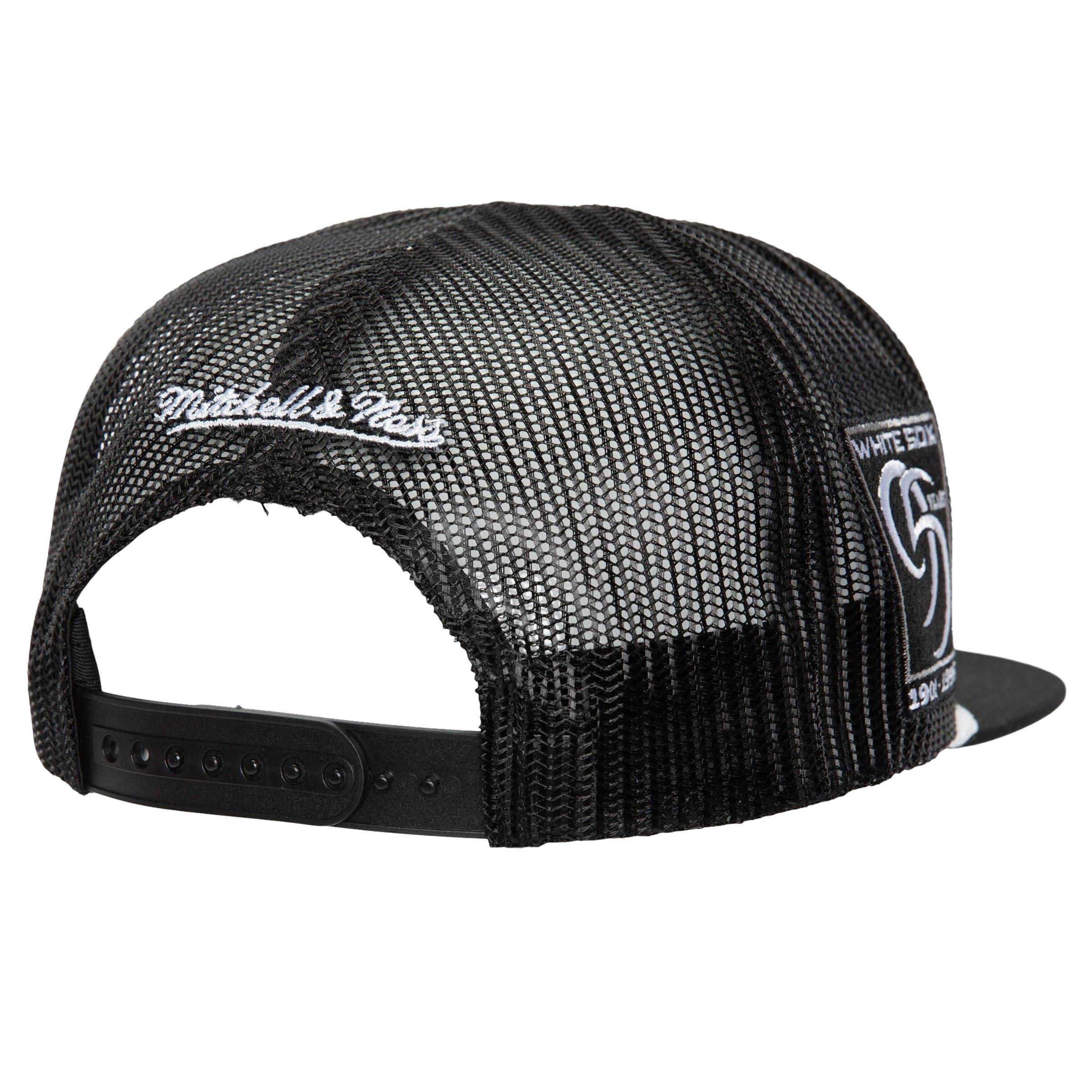 Mitchell & Ness Chicago White Sox Rope Trucker Snapback - BLACK Thumbnail View 2