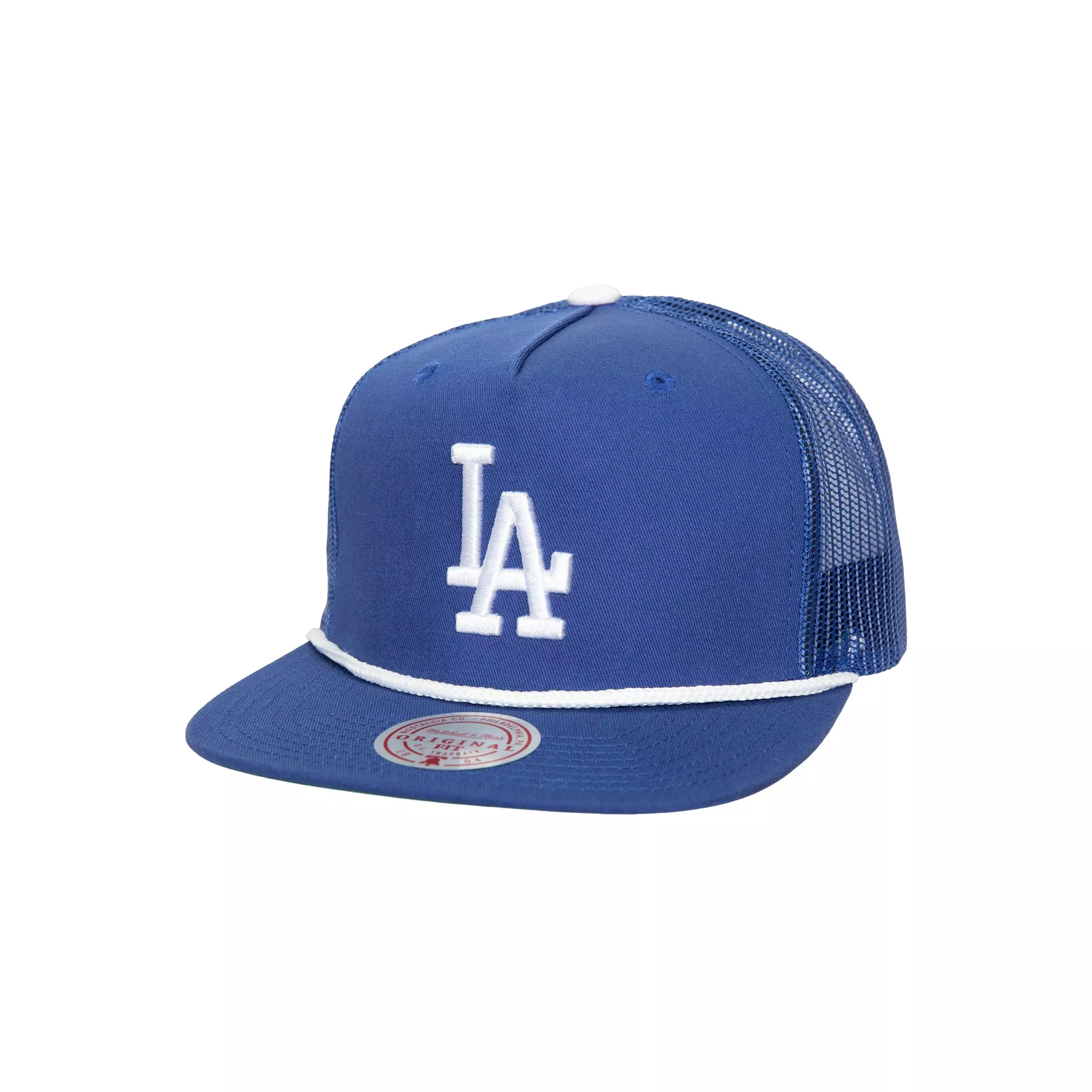 Mitchell & Ness Los Angeles Dodgers Rope Trucker Snapback - BLUE
